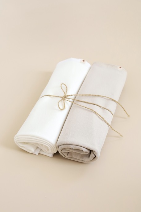 Комплект трикотажних пелюшок Emeri, Молочна та Слонова кістка - фото 1