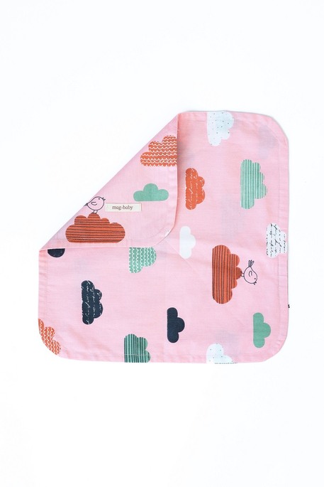 Платочек сатиновый, Облака на розовом