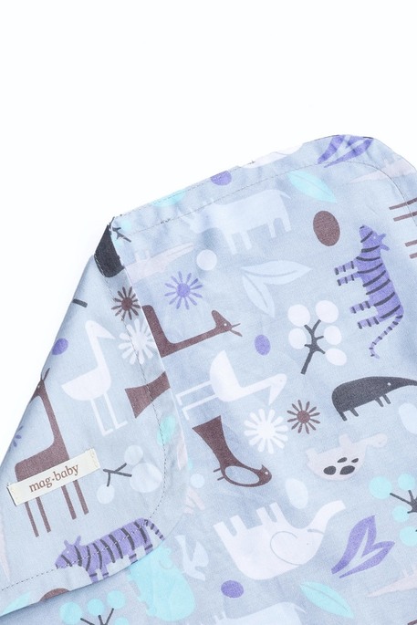 Платочек сатиновй, Животные на сером - фото 1