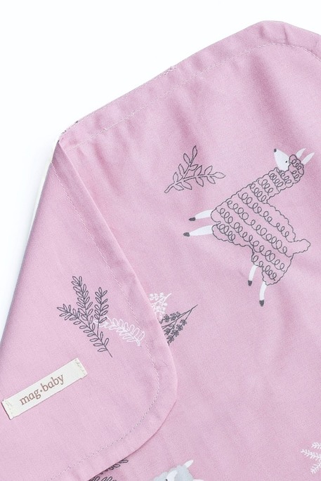 Платочек сатиновый, Овечка на розовом - фото 1