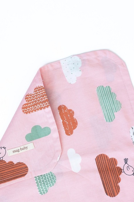 Платочек сатиновый, Облака на розовом - фото 1