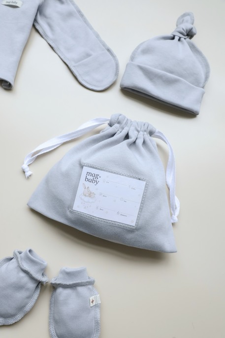 Комплект в роддом Anry, Серый - фото 6