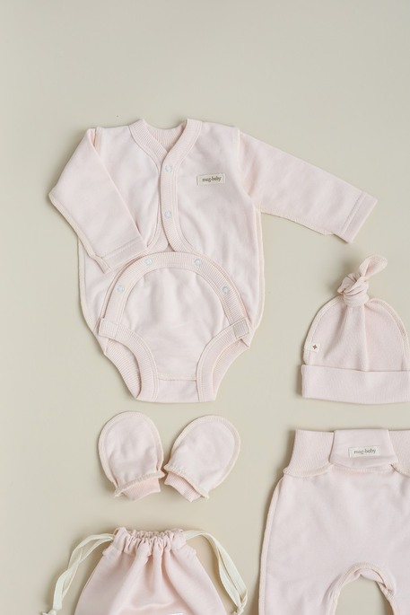 Утепленный комплект в роддом с боди Cozy, Сливочный - фото 6