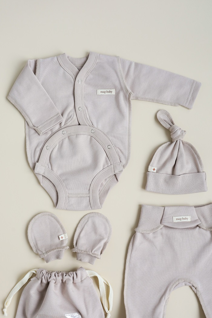 Утеплений комплект в пологовий з боді Cozy, Мокко - фото 5