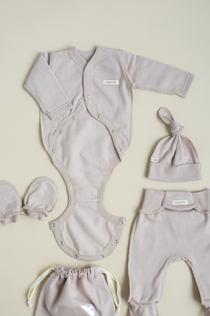 Утеплений комплект в пологовий з боді Cozy, Мокко - фото 1