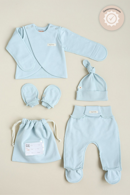 Утепленный комплект в роддом с распашонкой Cozy, Сизый