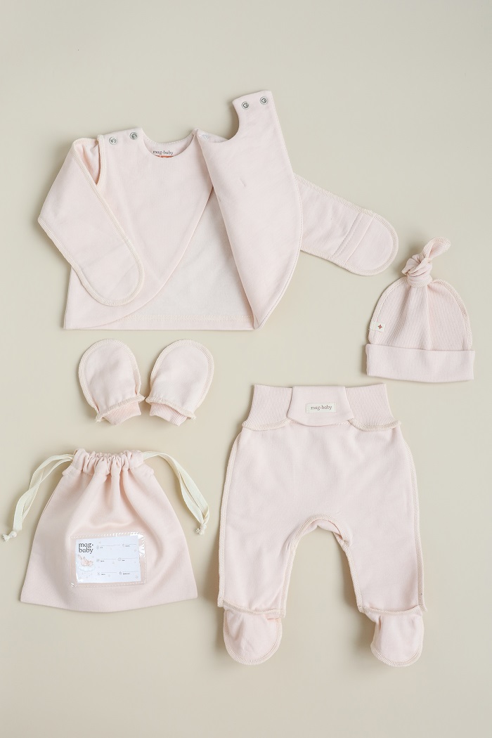 Утеплений комплект в пологовий з розпашонкою Cozy, Вершковий - фото 2