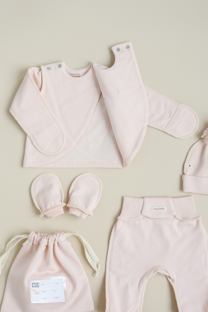 Утеплений комплект в пологовий з розпашонкою Cozy, Вершковий - фото 7