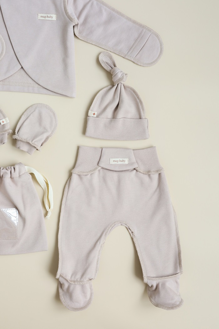 Утеплений комплект в пологовий з розпашонкою Cozy, Мокко - фото 5