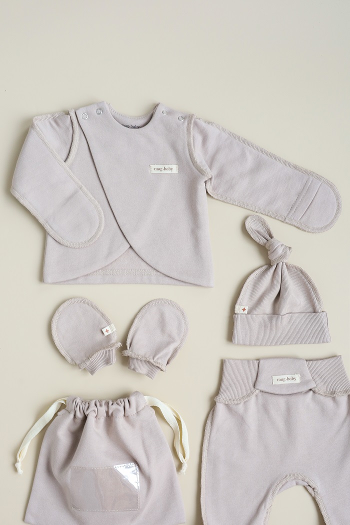 Утеплений комплект в пологовий з розпашонкою Cozy, Мокко - фото 4