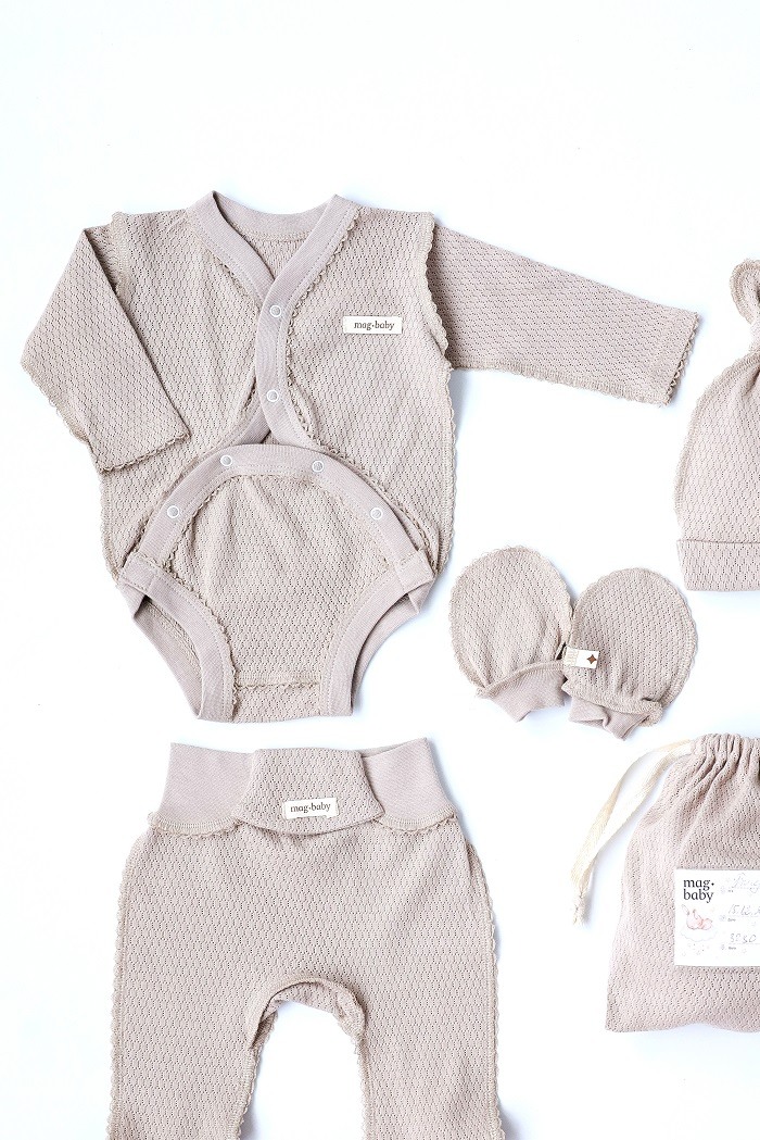 Комплект в пологовий з боді Honey, Мокко - фото 1