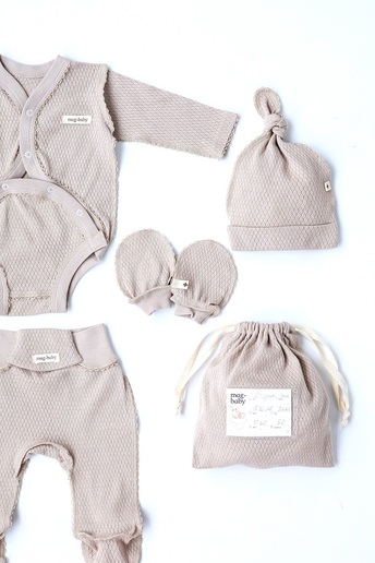 Комплект в пологовий з боді Honey, Мокко - фото 2