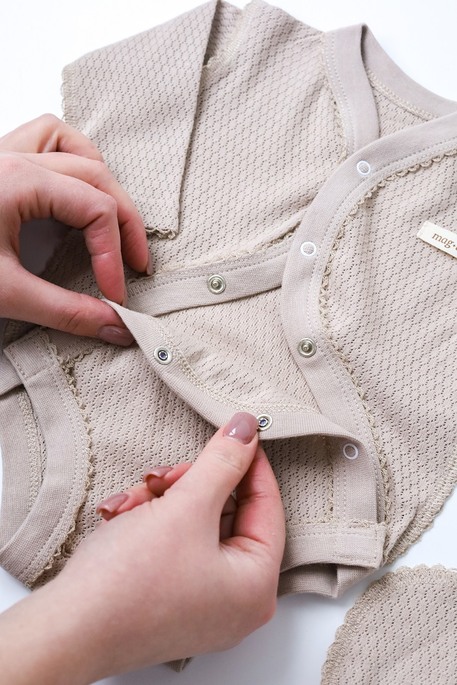 Комплект в роддом с боди Honey, Мокко - фото 5