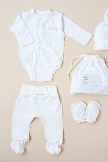 Комплект в пологовий з боді Honey, Молочний - фото 1