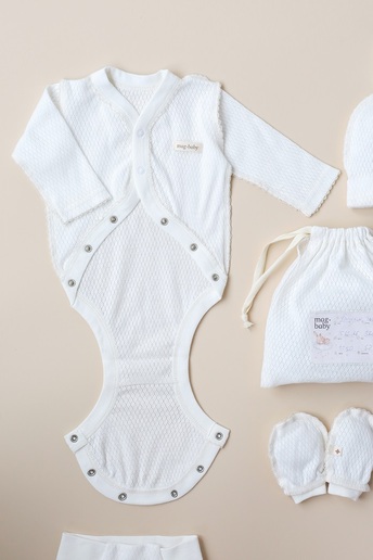 Комплект в пологовий з боді Honey, Молочний - фото 4