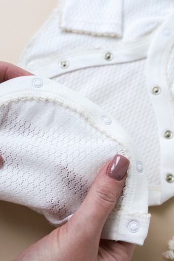 Комплект в пологовий з боді Honey, Молочний - фото 5