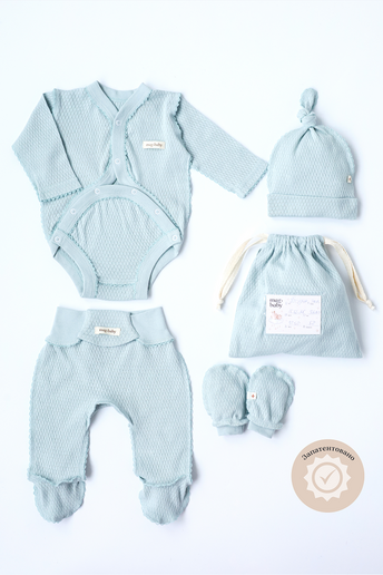 Комплект в пологовий з боді Honey, Сизий