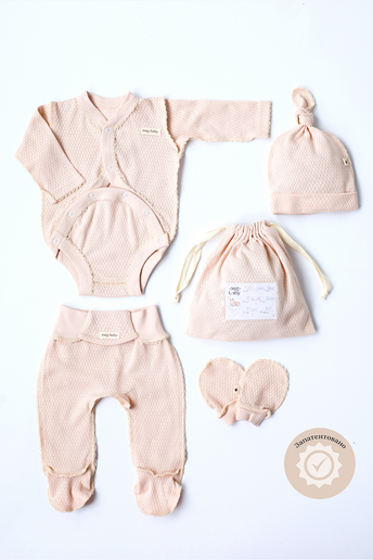 Комплект в пологовий з боді Honey, Вершковий