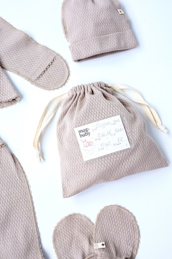 Комплект в пологовий з розпашонкою Honey, Мокко - фото 5