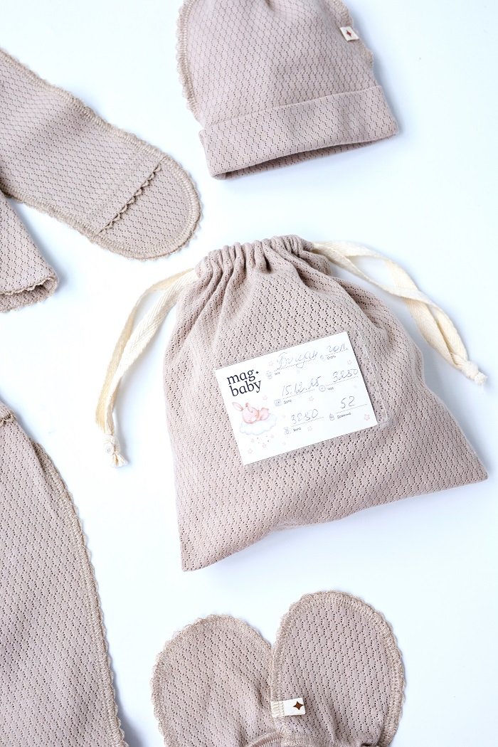 Комплект в пологовий з розпашонкою Honey, Мокко - фото 5