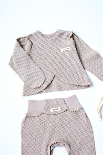 Комплект в пологовий з розпашонкою Honey, Мокко - фото 6