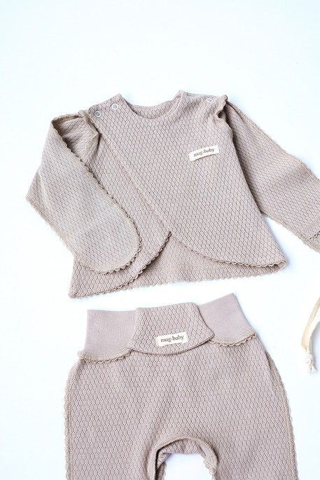 Комплект в роддом с распашонкой Honey, Мокко - фото 7