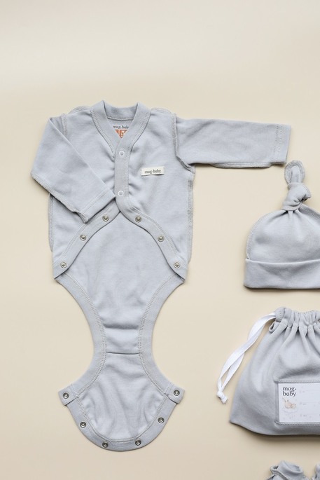 Комплект в роддом Leon, Серый - фото 3
