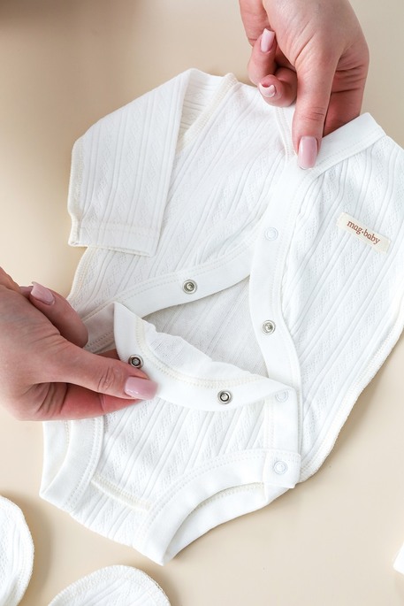 Комплект в роддом с боди Trudy, Светло-молочный - фото 4