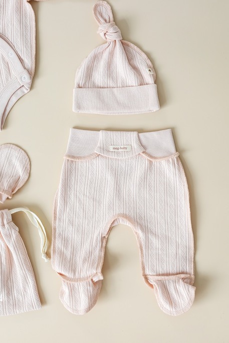 Комплект в пологовий з боді Trudy, Світло-рожевий - фото 3