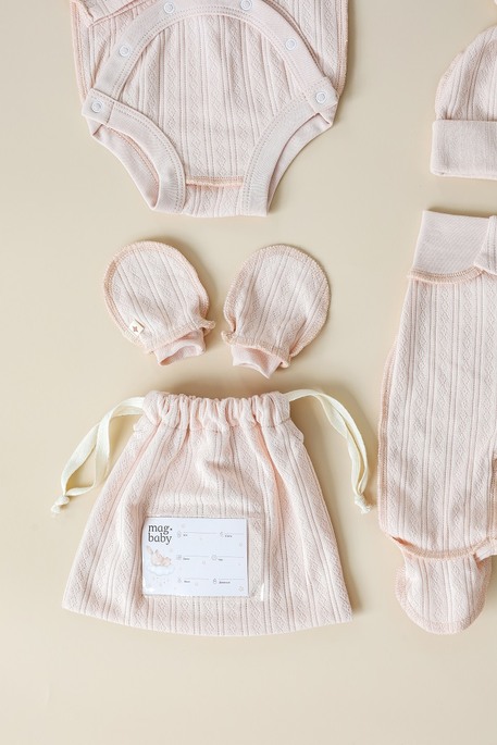 Комплект в пологовий з боді Trudy, Світло-рожевий - фото 8