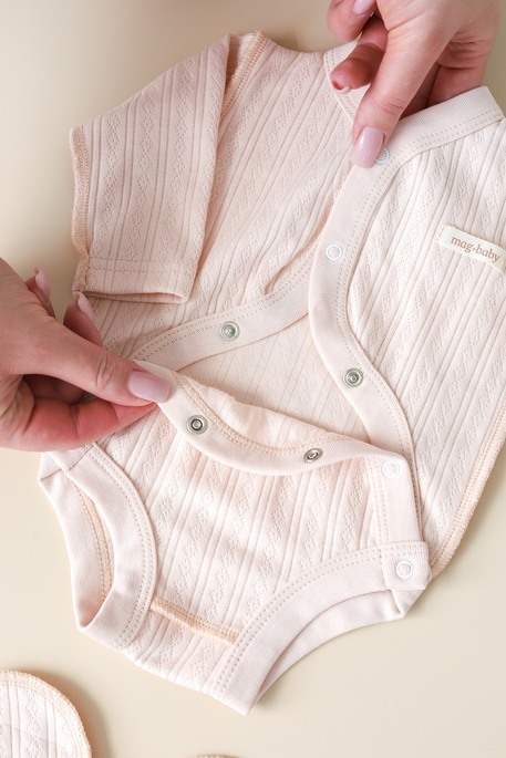 Комплект в пологовий з боді Trudy, Світло-рожевий - фото 4