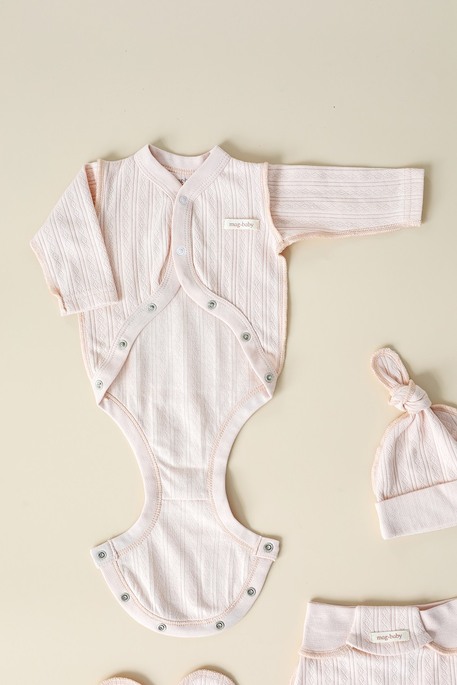 Комплект в пологовий з боді Trudy, Світло-рожевий - фото 6