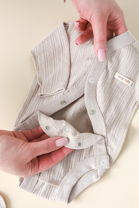 Комплект в пологовий з боді Trudy, Мокко - фото 6