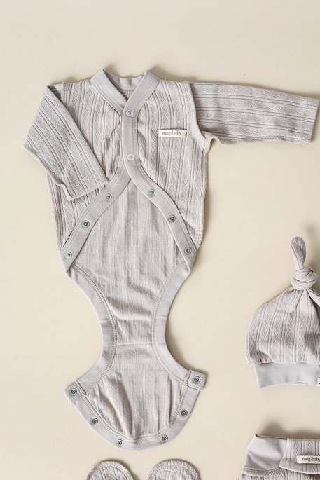 Комплект в пологовий з боді Trudy, Мокко - фото 5