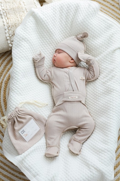 Комплект в пологовий з боді Trudy, Мокко - фото 3