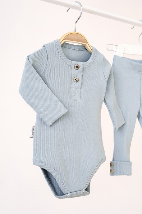 Набор боди с лосинами Natural, Сизый - фото 5