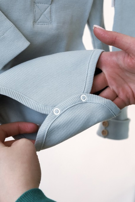 Набор боди с лосинами Natural, Сизый - фото 3