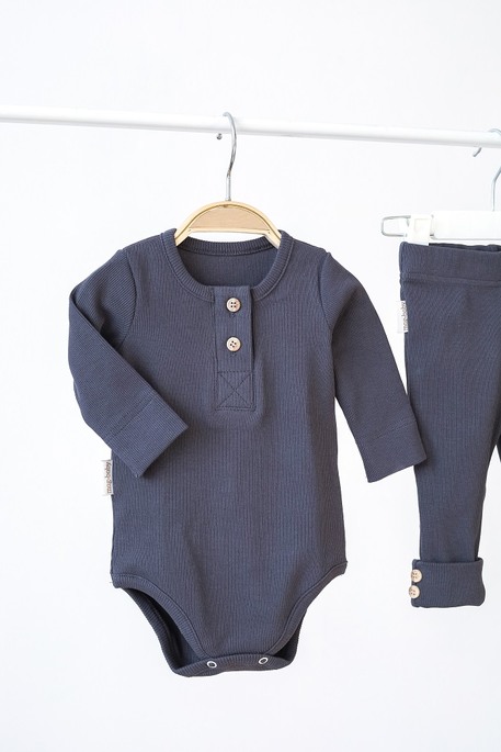 Набір боді з лосинами Natural, Графітовий - фото 5