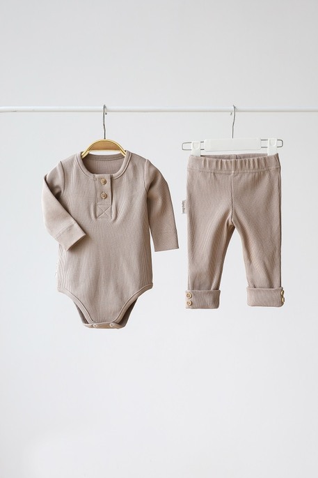 Набір боді з лосинами Natural, Темний таш