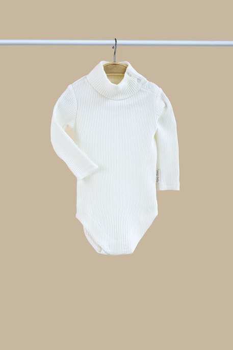 Боди - гольфик в рубчик Strip, Молочный