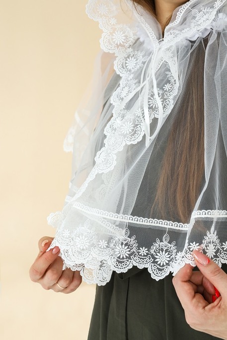 Церковный платок Lace, Молочный - фото 1