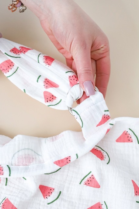 Муслиновая накидка для кормления с сумочкой чехлом, Арбуз - фото 1