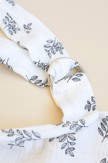 Муслиновая накидка для кормления с сумочкой чехлом, Веточка - фото 1