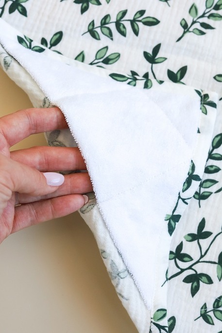 Муслиновая накидка для кормления с сумочкой чехлом, Папоротник - фото 2