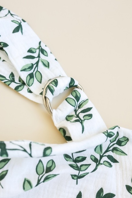 Муслиновая накидка для кормления с сумочкой чехлом, Папоротник - фото 1