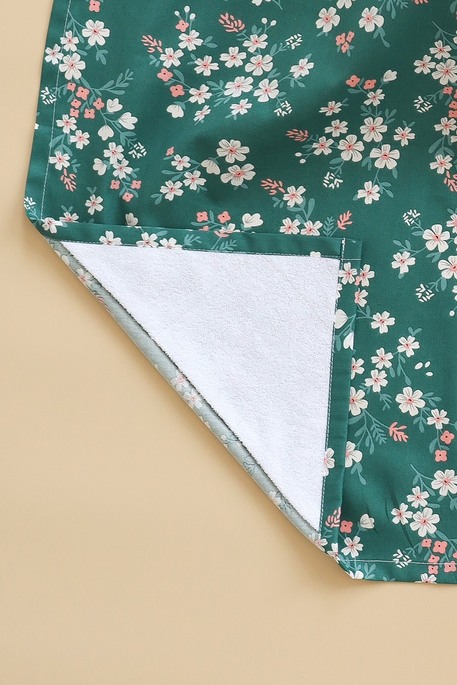 Накидка для годування з сумочкою чохлом, Квіти на зеленому - фото 3