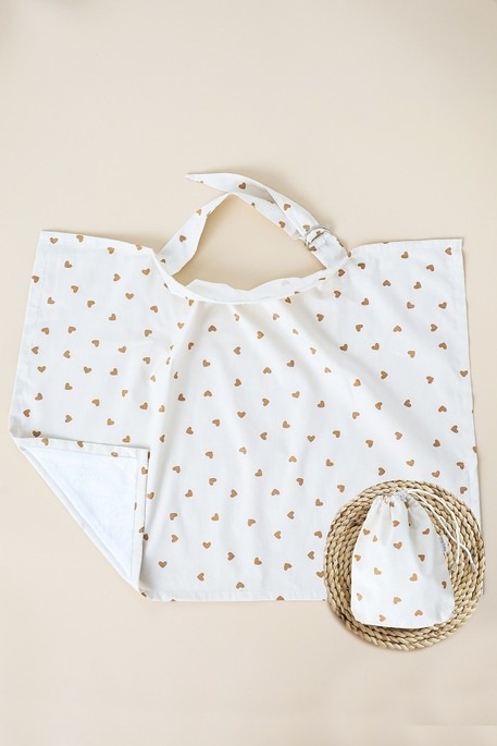 Накидка для годування з сумочкою чохлом, Серця