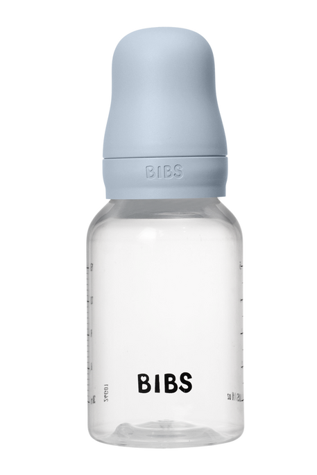 Пластикова пляшечка BIBS, 150 ml, Round Latex, Slow Flow, Baby Blue - фото 2