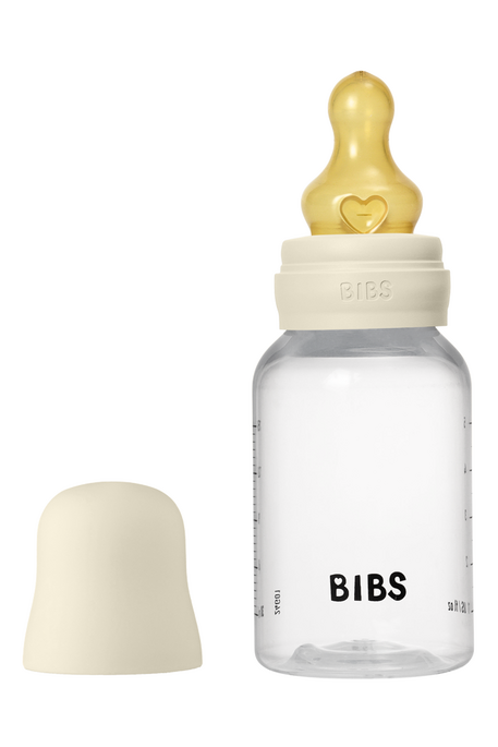 Пластикова пляшечка BIBS, 150 ml, Round Latex, Slow Flow, Ivory