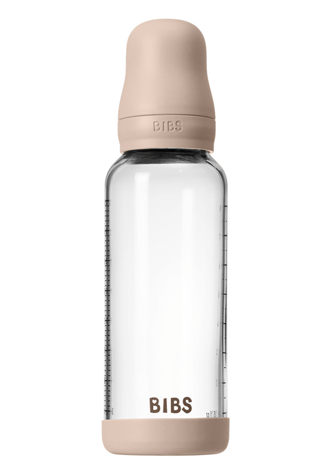 Скляна пляшечка BIBS, 240 ml, Round Latex, Medium Flow, Blush - фото 1